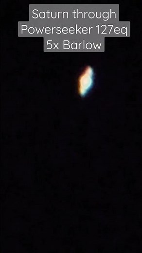 Saturn with Powerseeker 127eq 8mm with 5x Barlow... #celestron #telescope #Saturn