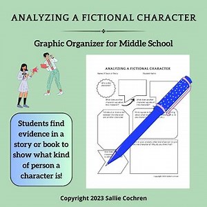 Analyzing Character Traits/Fictional Character Graphic Organizer, Middle School