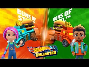 Hot Wheels Unlimited 2: Let’s Race Buns of Steel & Blizzard Basher in my tracks