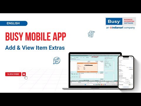 BUSY Mobile App | Smooth Billing with Item Extras | Item Additional field & Description | English