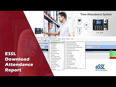 ESSL How to Download Attendance Report | Monthly Report