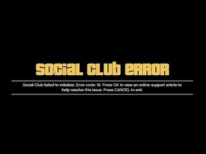 Fix GTA V Social Club Failed to Initialize Error Code: 16