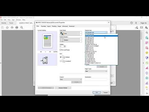 Printing from a PC Basic Print Settings for A4