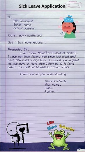 How to Write Sick Leave Application | iNote