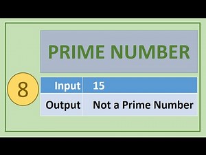 8. C Programs : PRIME NUMBER or Not