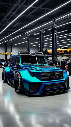 318 reactions · 35 shares |  Ultra-widebody G-Wagon in metallic turquoise, slammed on massive disc wheels and dripping with futuristic style. Step inside and you’ll find a super futuristic cockpit with a glowing digital dash that stretches across the interior. This is luxury redefined.  #GWagon #MercedesBenz #LuxuryCars #Widebody #FutureCars #CarCulture #DreamBuild #ModifiedCars #TuningLife #ExoticCars | Borisgolds85 | Facebook