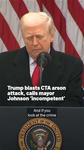 133K views · 2.3K reactions | At the turkey pardon ceremony on Tuesday, President Trump blasted Chicago leaders after the recent CTA arson attack that left a woman critically injured, calling the incident proof that the city’s safety measures are failing. Trump called Mayor Brandon Johnson “incompetent” and argued that violent crimes on public transit show Chicago is “out of control.” #trump #chicago #cta #turkey | NBC Chicago | Facebook