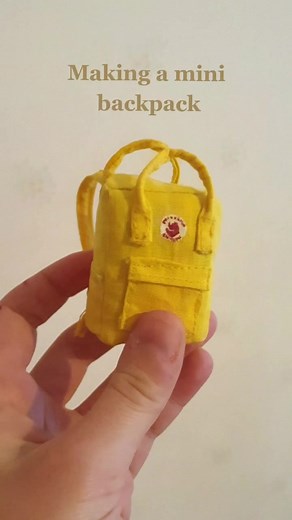 making a mini backpack #diy #mini #fyp #dollclothes