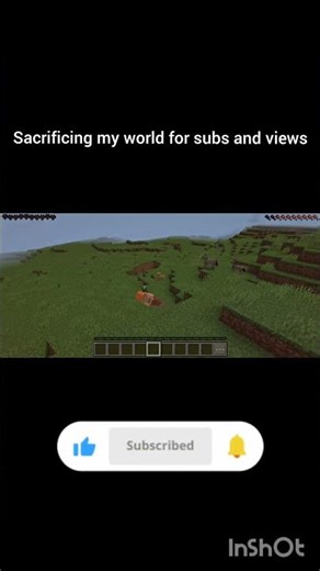 Sacrificing my world for subs and views #minecraft #shorts