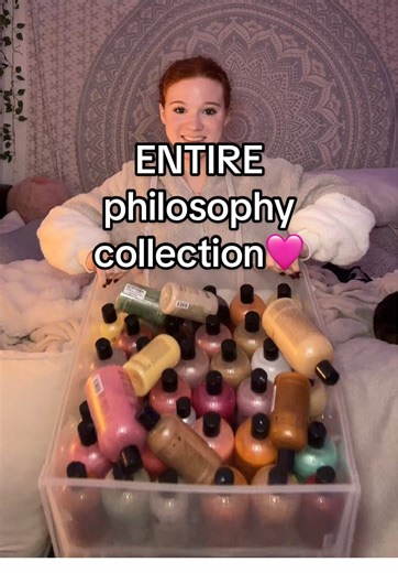 my WHOLE philosophy bodywash collection!! 🫶🏻🎀 #hygieneproducts #bodycare #collection #philisophy #fyp