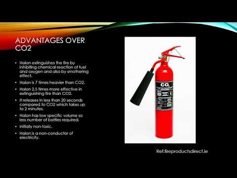 Halon Fire extinguishers - Advantages and Disadvantages over CO2 extinguishers