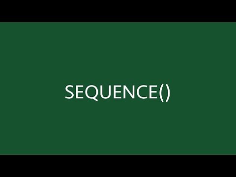 SEQUENCE function in Excel | Formula for returning a sequence of numbers | Excel Off The Grid