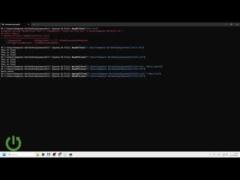 MICROSOFT Windows PowerShell – How to Use .NET File Classes for File Operations