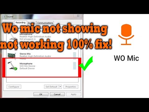 Wo mic not working on Windows 7 and not show on recording device 100% fix