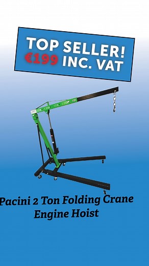2.7K views | Pacini Two Ton Folding Crane Engine Hoist | Irish Garage Equipment | Facebook