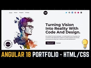 Build a Responsive Portfolio Website with Angular 18 | HTML & CSS Tutorial