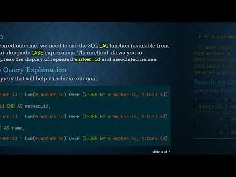 Mastering MySQL: How to Select Data without Duplicating worker_id