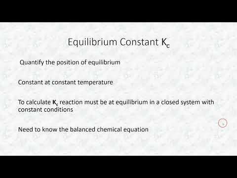 What is the Equilibrium Constant Kc, and How to Use It (Homogenous Aqueous Phase)