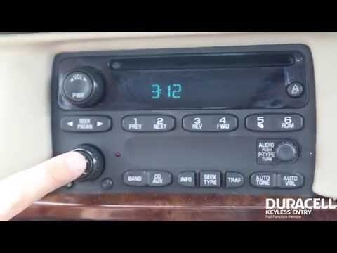 Duracell Keyless Entry Programming Instructions - GM030D (2001-2005 Chevrolet Impala & Monte Carlo)