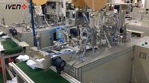 This Automatic Medical Face Mask Making Machine is a fully automatic machine to produce the inside earloop face mask.The process is from raw material feeding, nose wire welding& ear-loop welding to finished product. http://www.iven.com.cn/medical-mask-machine-15828790572242251.html E-Mail: sales@pharmatechcn.com | IVEN Pharmatech Engineering