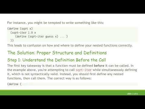 Understanding Nested Functions in Programming: A Deep Dive into Scheme and Lisp