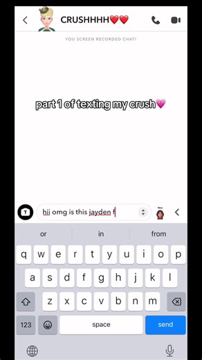 Texting My Crush Jayden: Part 1