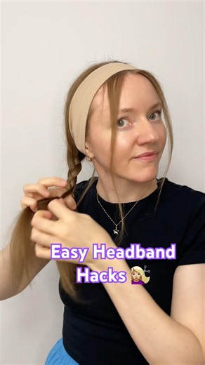 Easy Headband Hacks 💇🏼‍♀️ #headband #hairhack #hairstyletest #beauty #shorts
