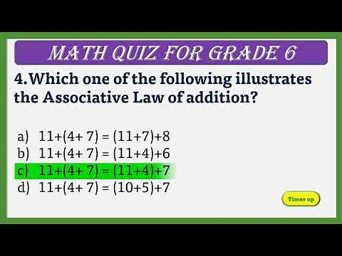 Math Quiz for kids| check your knowledge of math| 6th grader math test - Part 3