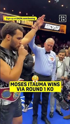 WOW!! Moses Itauma scores the 1st round KO over Dillian Whyte 🤯 #shorts