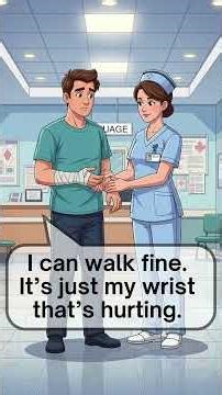Simple English: Nurse & Patient Talk | Helping a Wrist Injury at Clinic