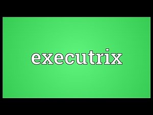 Executrix Meaning