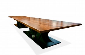 Live Edge Industrial Conference Room Table - Custom Options
