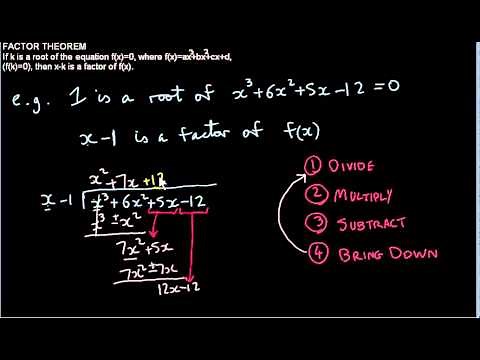 Solving Cubic Equations using the Factor theorem and Long Division