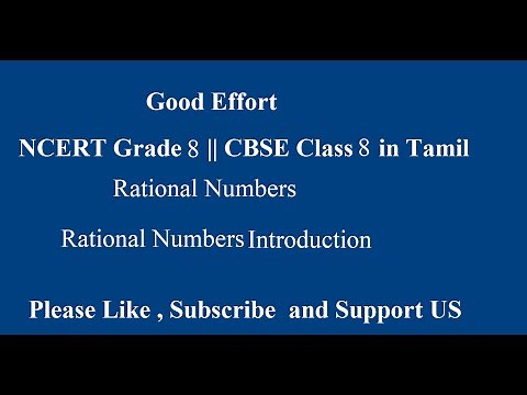 NCERT Grade 8 || CBSE Class 8 - Rational Numbers Introduction in Tamil