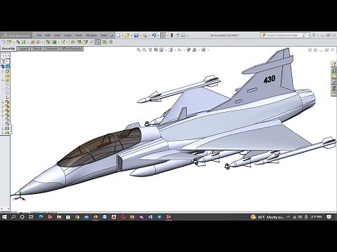How to Design Fighter Jet Air Plane in Solidworks_Part-1 | Advance Surface Modeling in Solidworks