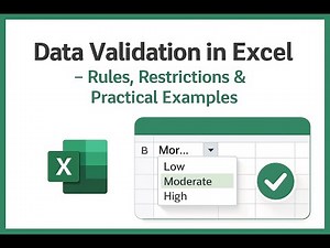 Data Validation in Excel – Rules, Restrictions & Practical Examples