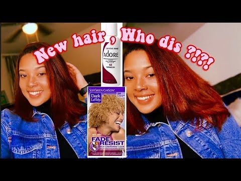 ADORE SEMI-PERMANENT HAIR DYE TUTORIAL | CRIMSON RED | TOASTYCEE