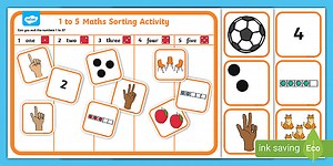 1 to 5 Sorting Maths Activity