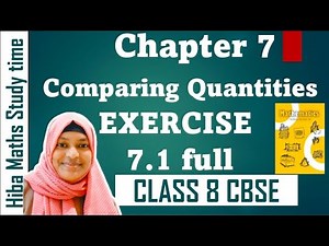cbse 8th maths chapter 7 exercise 7.1 full comparing quantities solutions in tamil