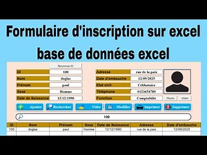 Registration form on Excel with database | Input form with macro