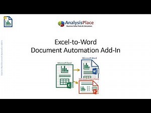 Excel-to-Word Document Automation Add-in