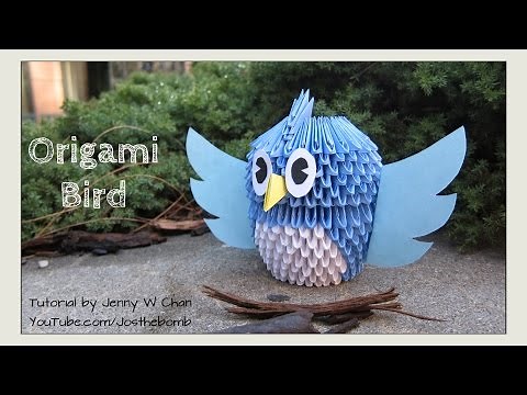 DIY How to Fold 3D Modular Origami Bird - Step-by-Step Tutorial
