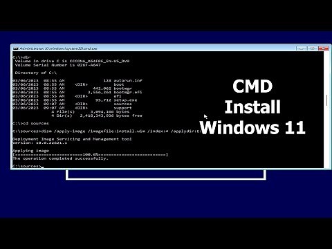 CMD : How to install Windows 11 using command prompt