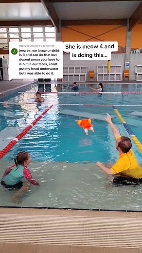 Reply to @uhalice7 this might be me meow rubbing it in...#swimminglessons#watersafety#kidsvswater#notyourproblem#fyp#foeyou