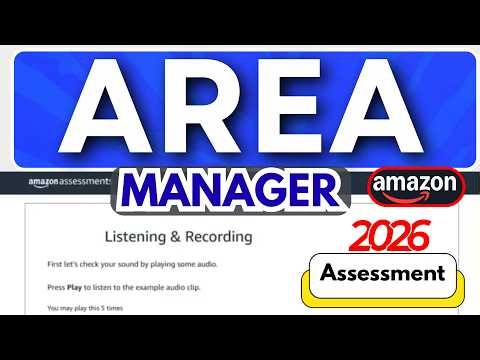 Amazon Area Manager Role 2026 | Real Assessment Answers & HiringProcess | Area Manager Interview PDF