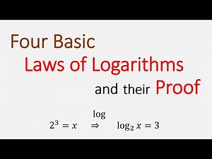 Basic laws of logarithms and their Proof.