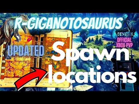 ALL R-Giganotosaurus Spawn Locations | Genesis 2 | Ark Survival Official Xbox PVP