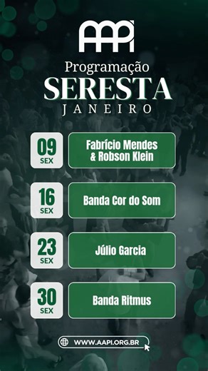 Seresta AAPI janeiro de 2026