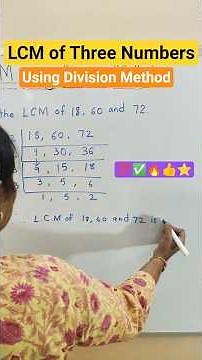 How to Find the LCM of Three Numbers Using Division Method? | #shots #maths #education #basicmaths
