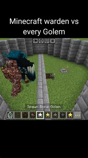 Minecraft warden vs every golem #mimecraft #gaming #shorts #trending #viral #funny